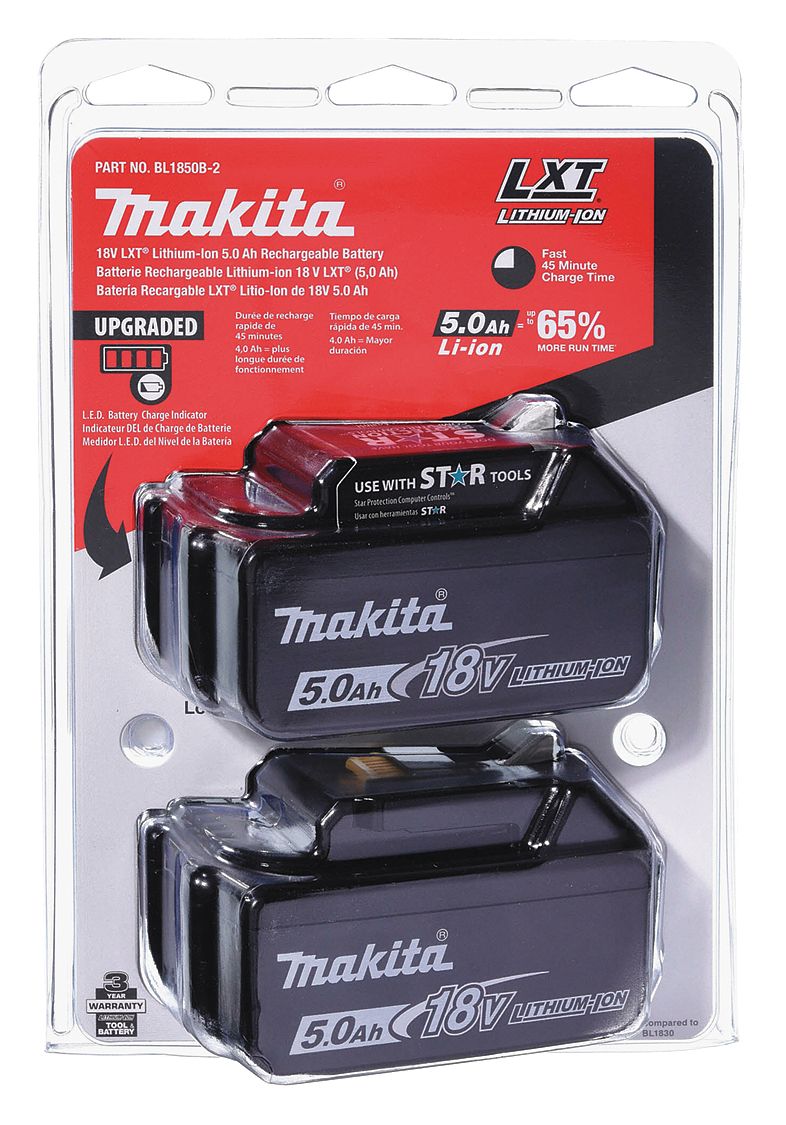 Makita BL1850B 5.0Ah 18V LXT Li-ion – Twin Battery Pack